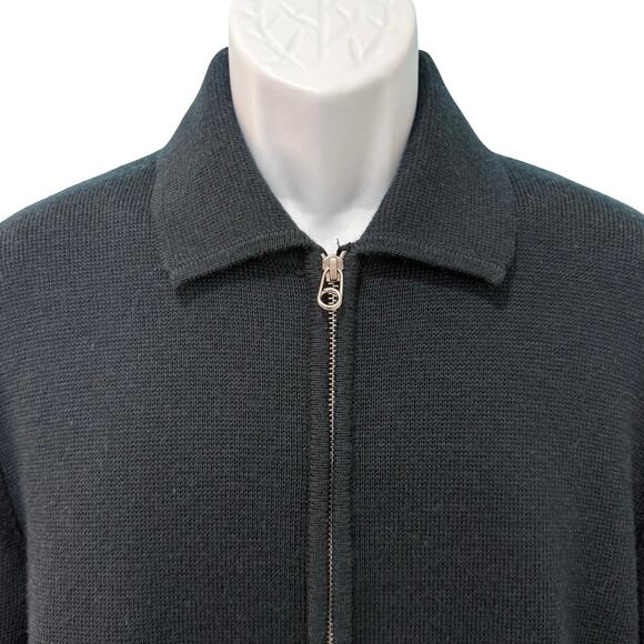 Rag & Bone Navy Blue Melrose Merino Wool Full Zip Collar Sweater Jacket Size S - Picture 8 of 10